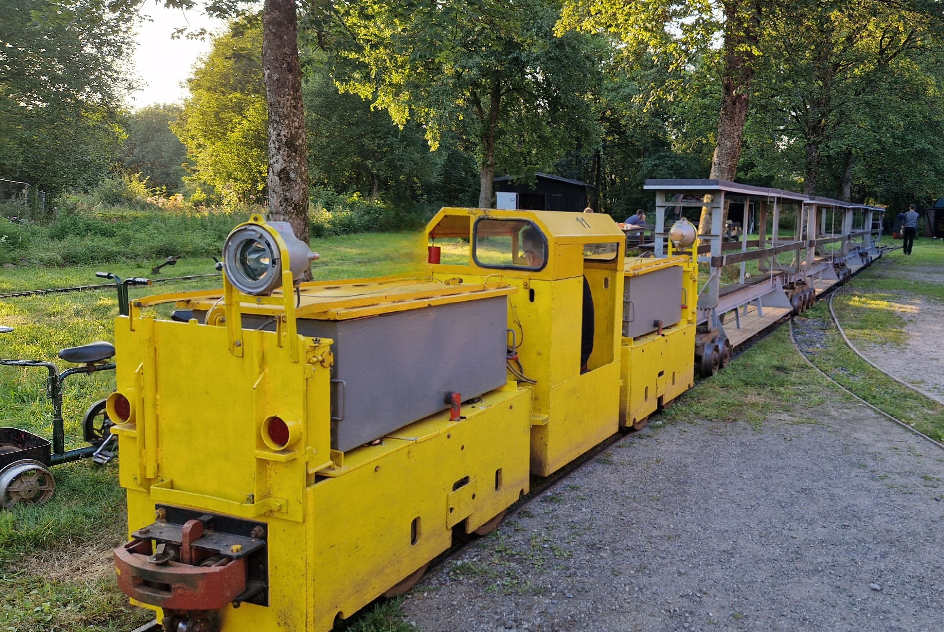 Fahrt mit der Tagesförderbahn