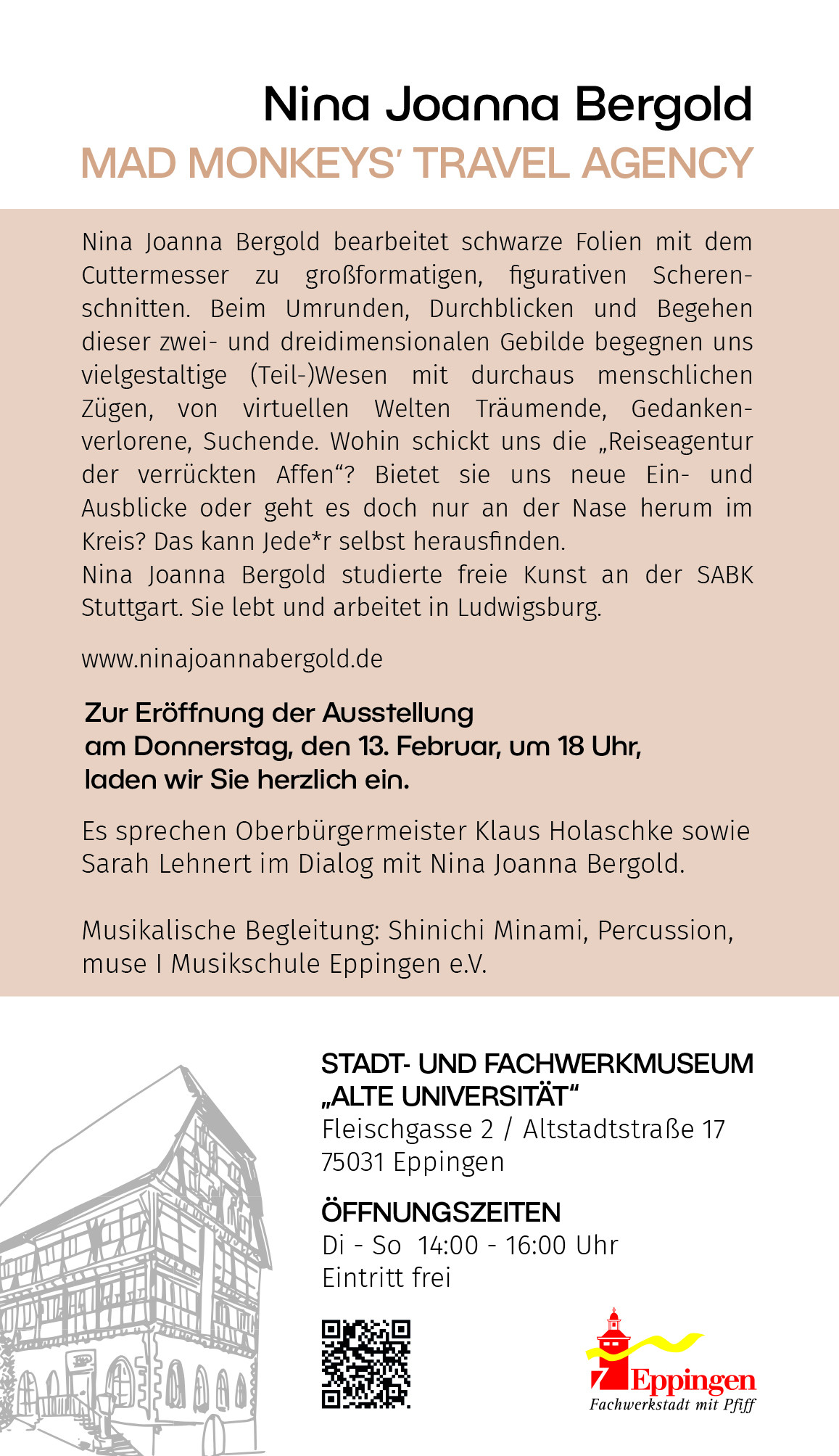 Flyer Uni Austellung Bergold mad monkeys 02 Web