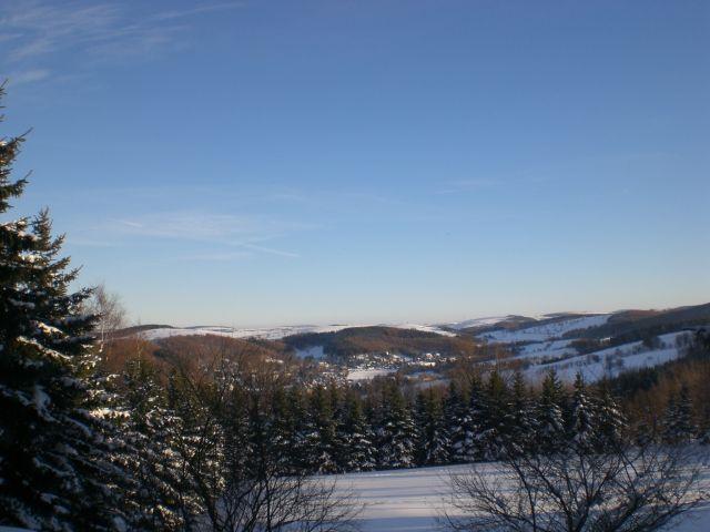 Blick vom Ferienhaus im Winter
