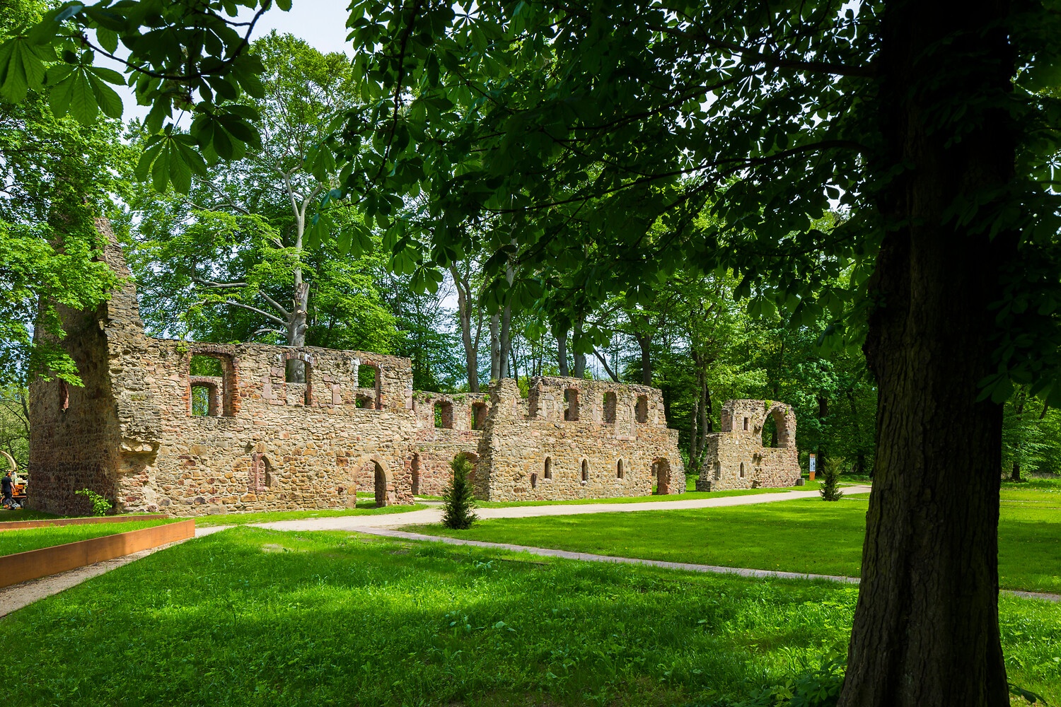 Romantischer Park an der Klosterruine Nimbschen – Motiv