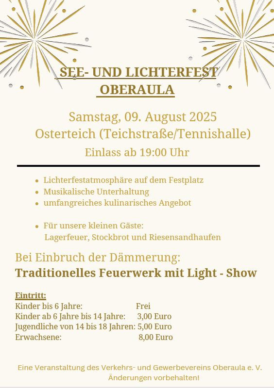 Plakat See- und Lichterfest Oberaula 2025