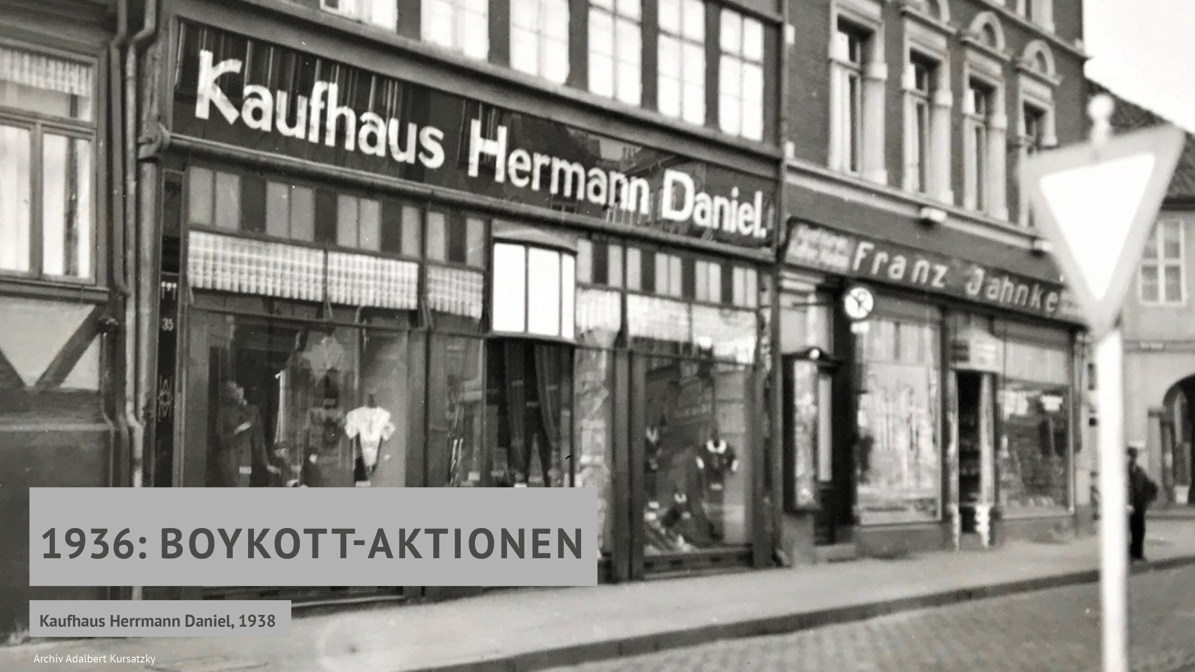 1936: Boykott-Aktionen - Orte des Unrechts