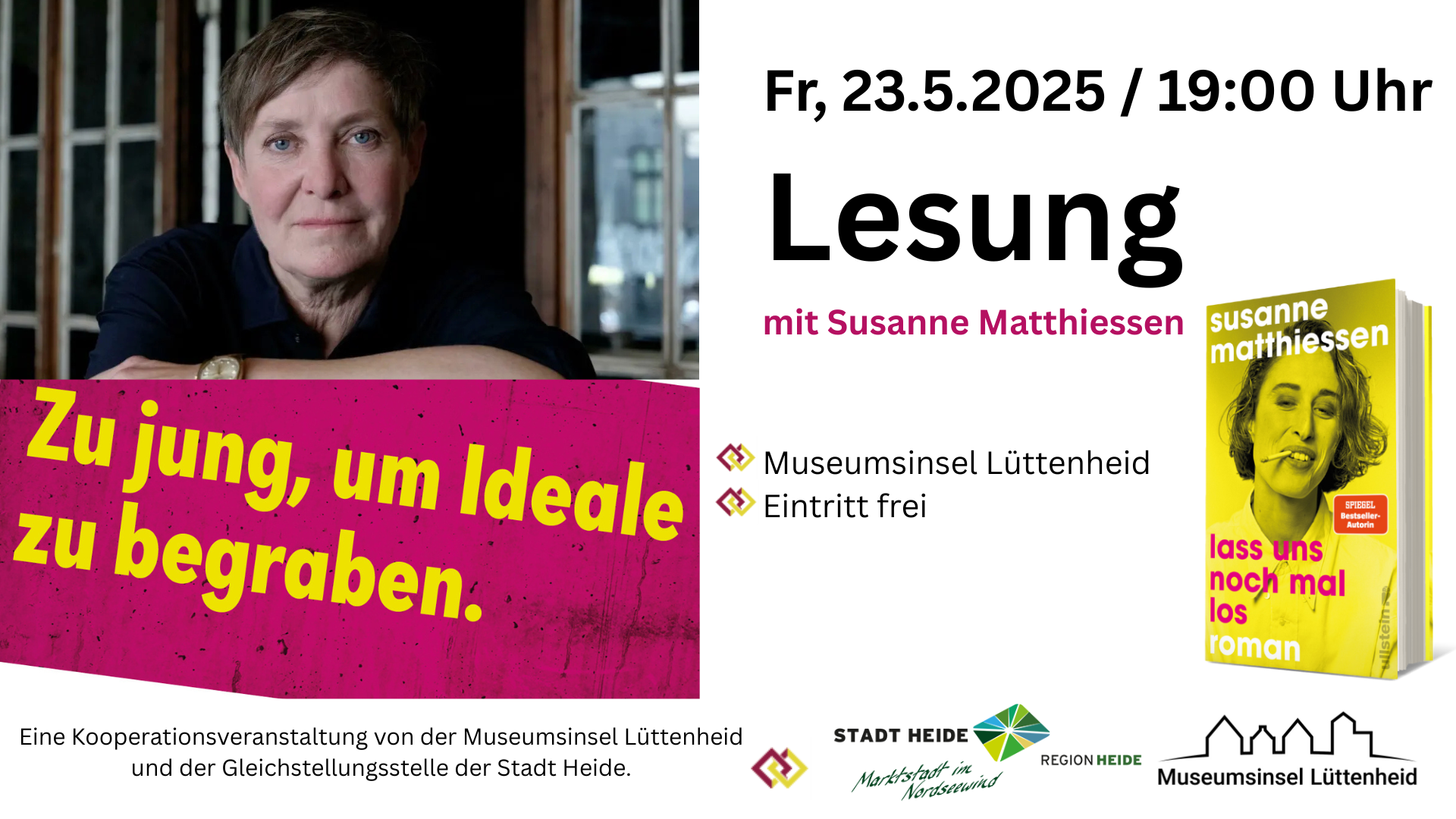 Lesung "lass uns nochmal los" mit Susanne Matthiessen