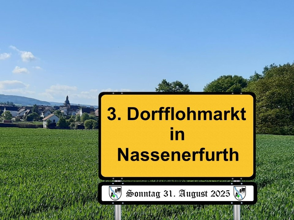 Ortsschild Dorfflohmarkt Nassenerfurth
