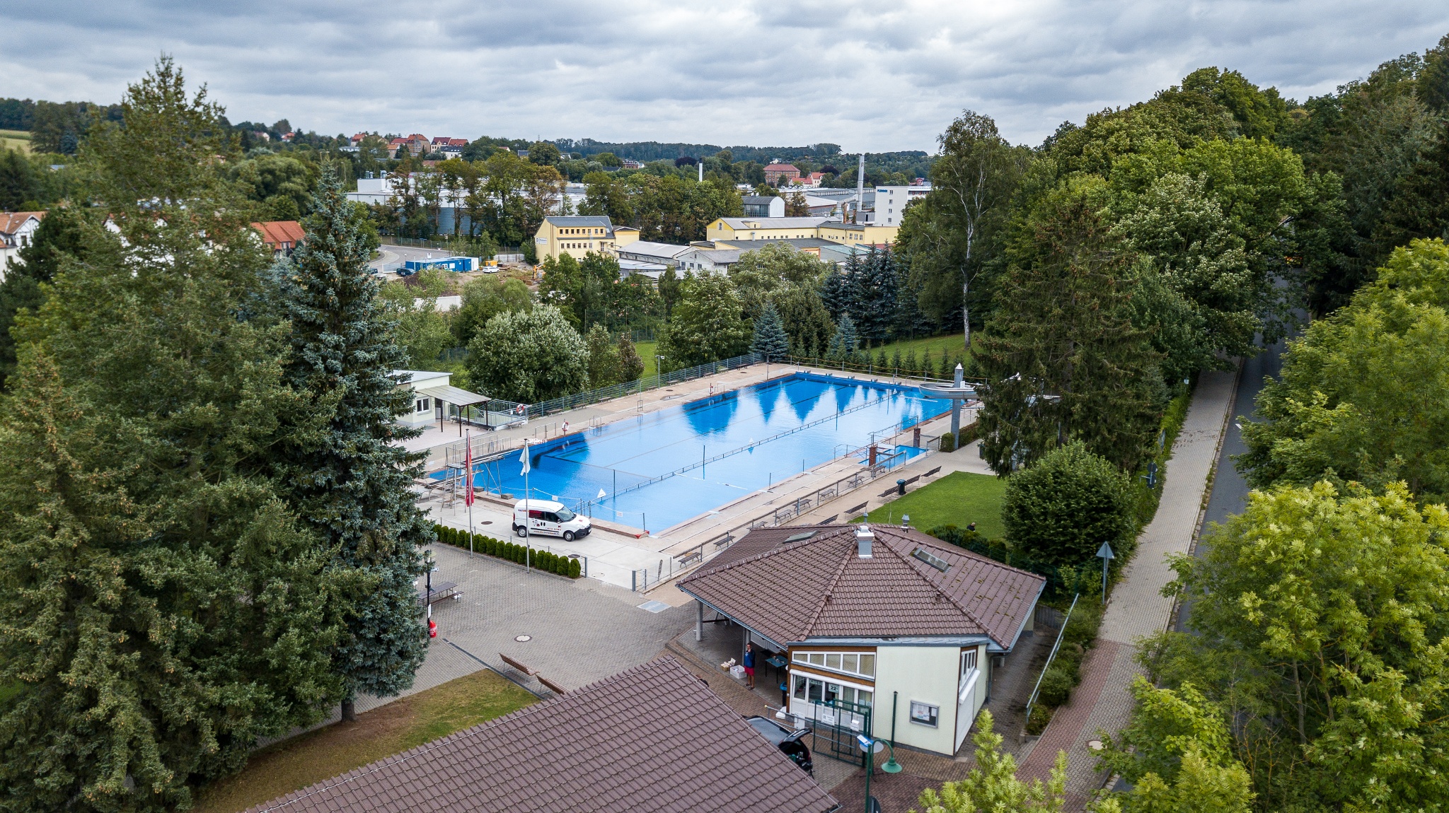 Parkplatz Freibad Penig – Motiv