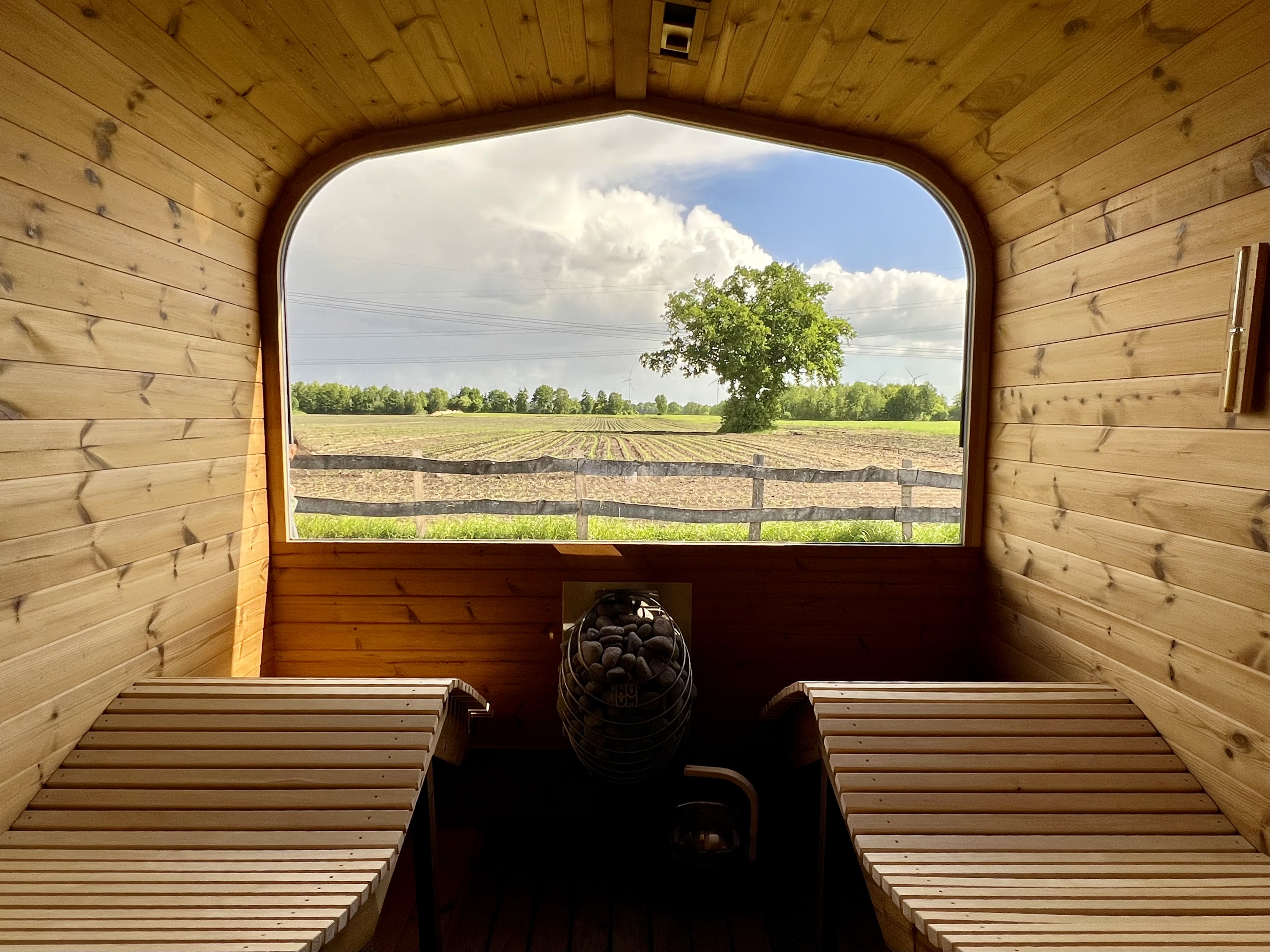 Sauna auf dem Huxfeld Hof
