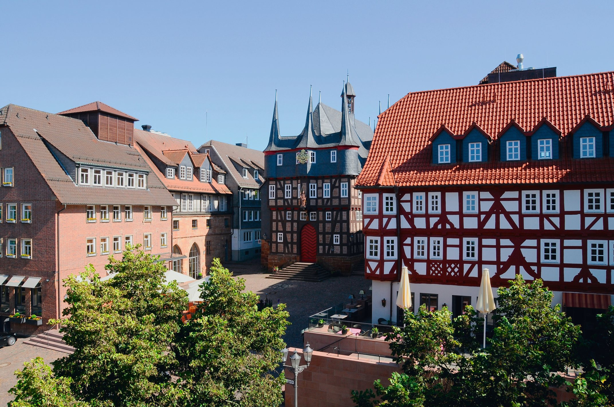 Rathaus Frankenberg (Eder) mit Marktplatz
