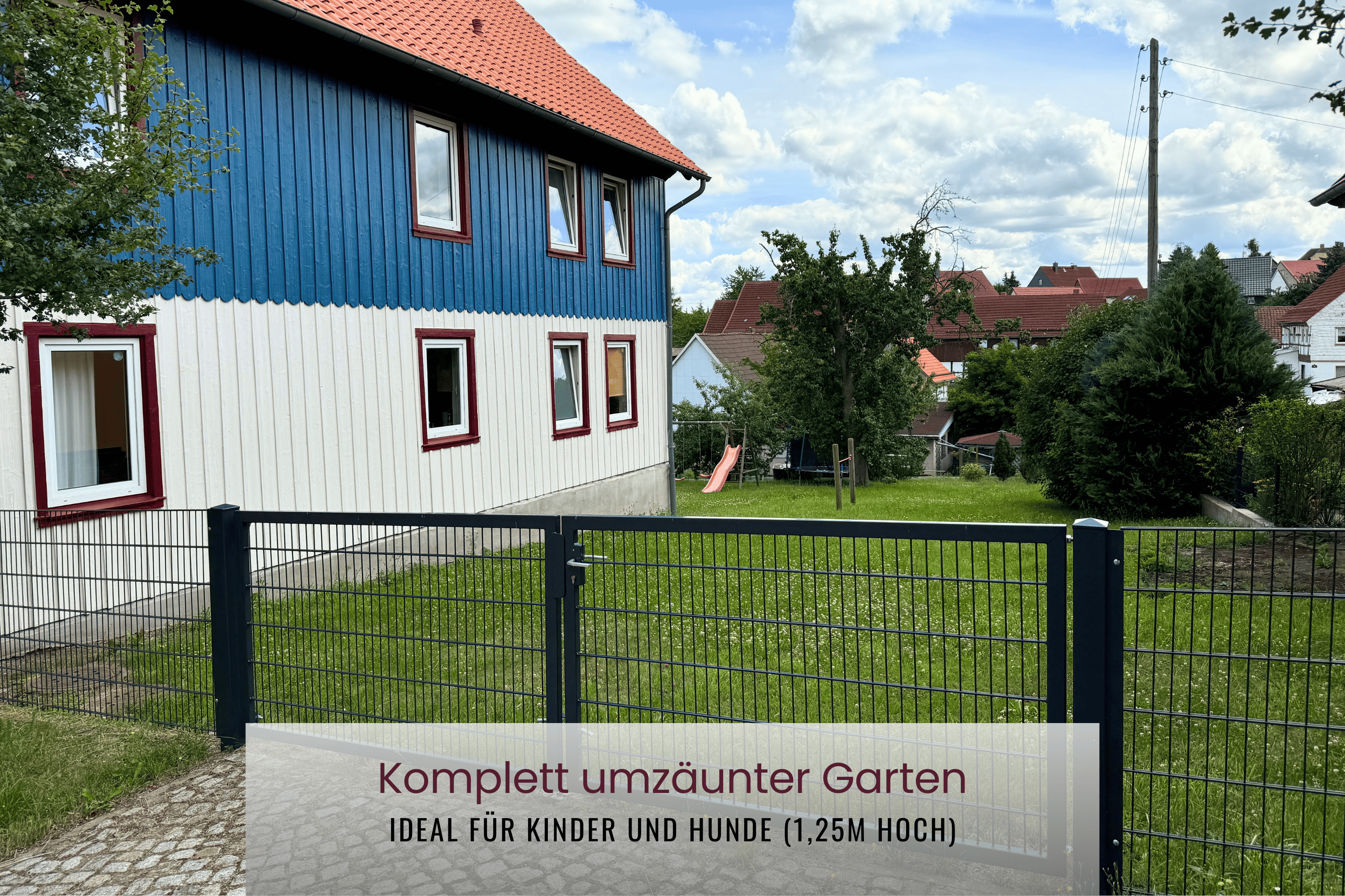 Haus Asgard in Hüttenrode - komplett umzäunter Garten