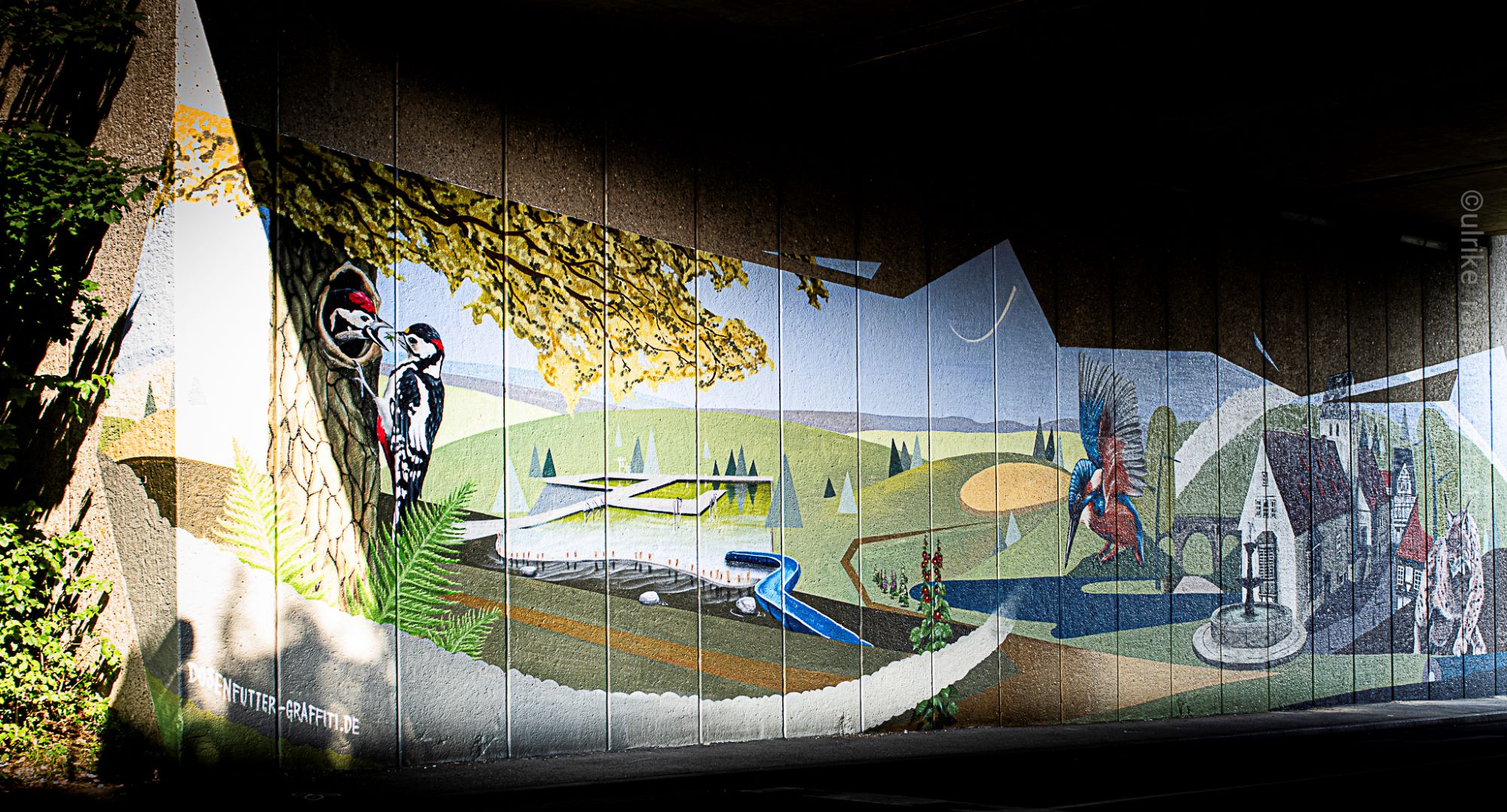 Streetart auf der Bahnhofsbrücke Bad Gandersheim