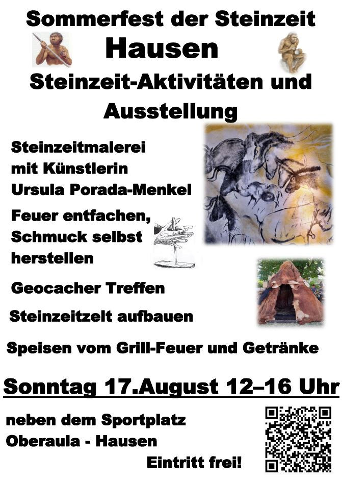 Plakat Oberaula Steinzeit