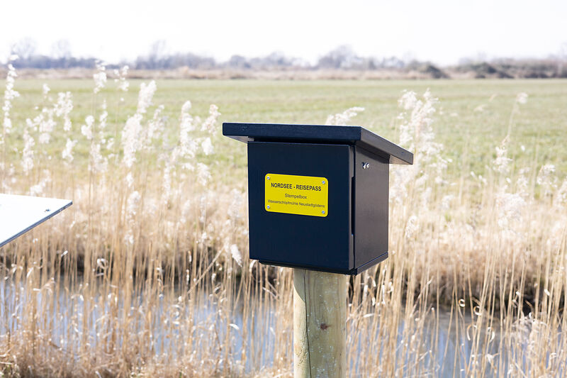 Stempelbox an der Wasserschöpfmühle Neustadtgödens