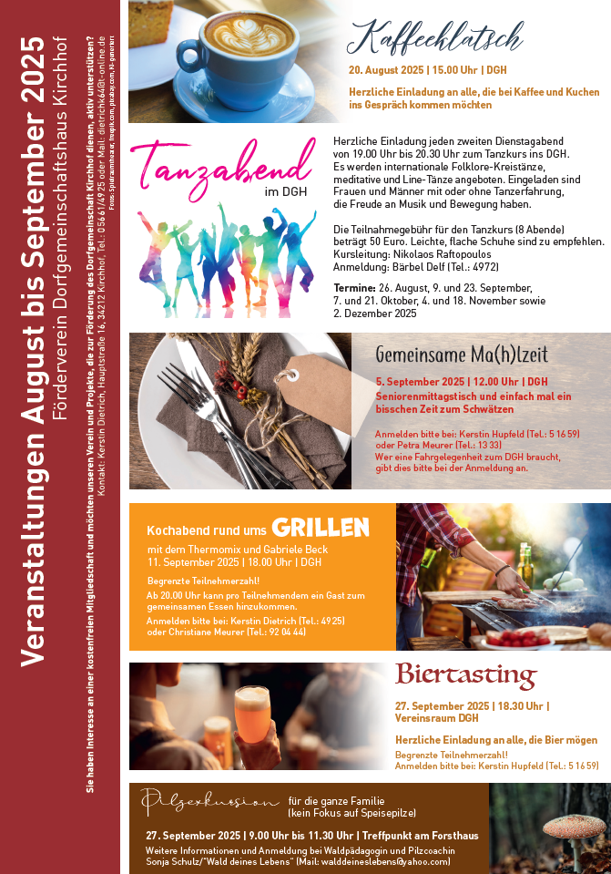 Veranstaltungen Kirchhof Seite 1