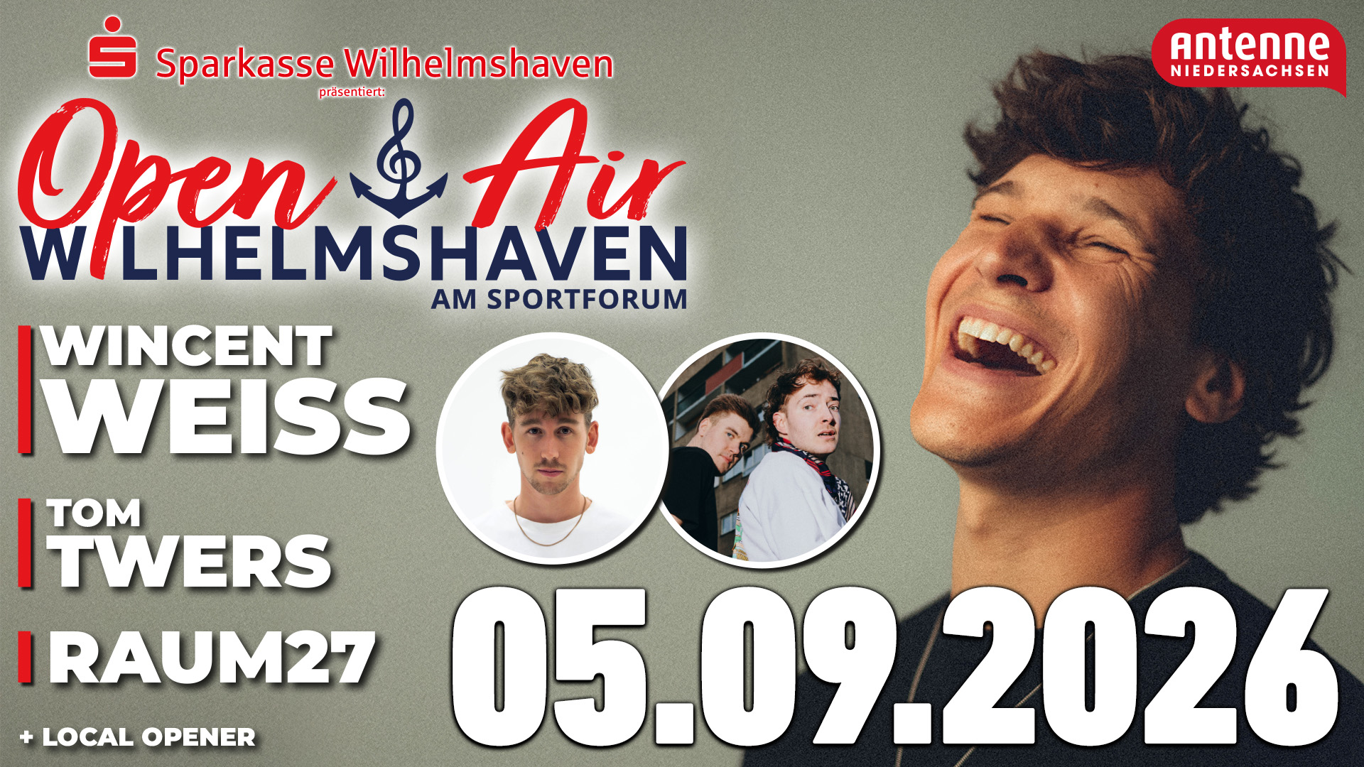 Wincent Weiss - Open Air am Sportforum - Wilhelmshaven Touristik