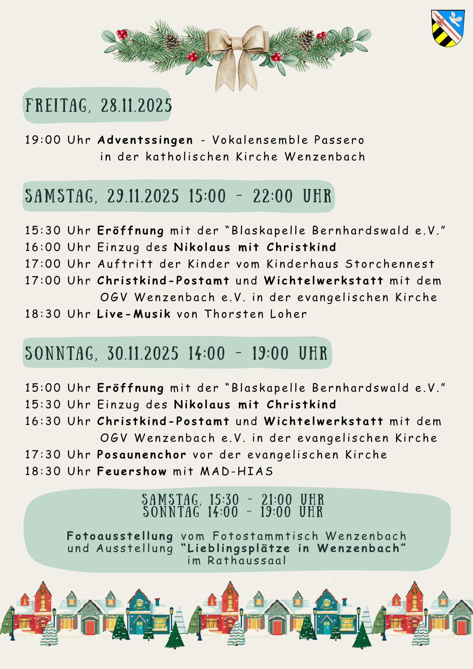 Adventsmarkt der Gemeinde Wenzenbach