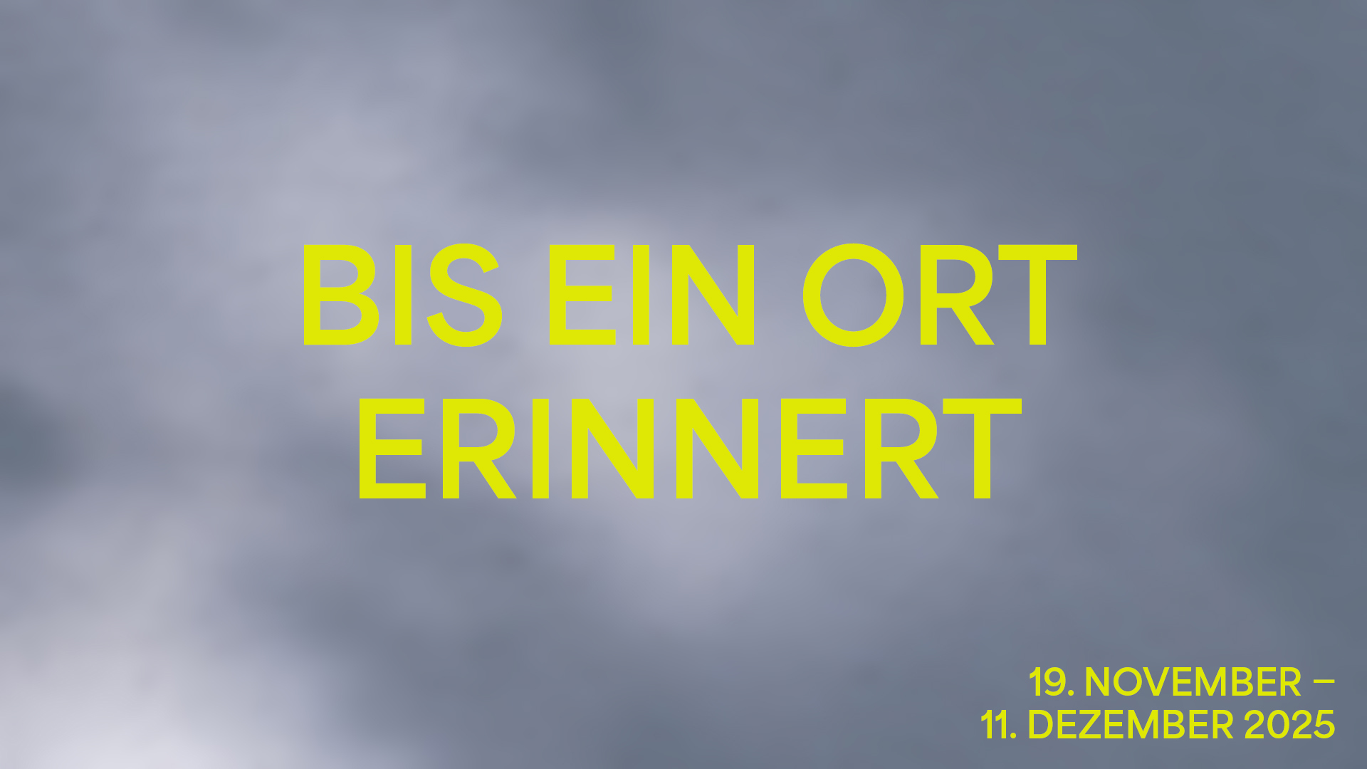 Bis ein Ort erinnert