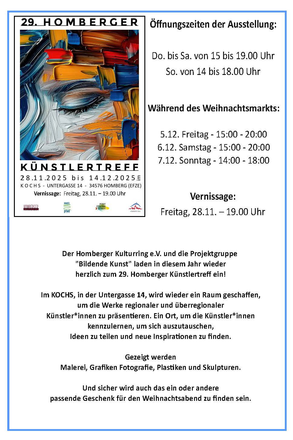 29. Homberger Künstlertreff