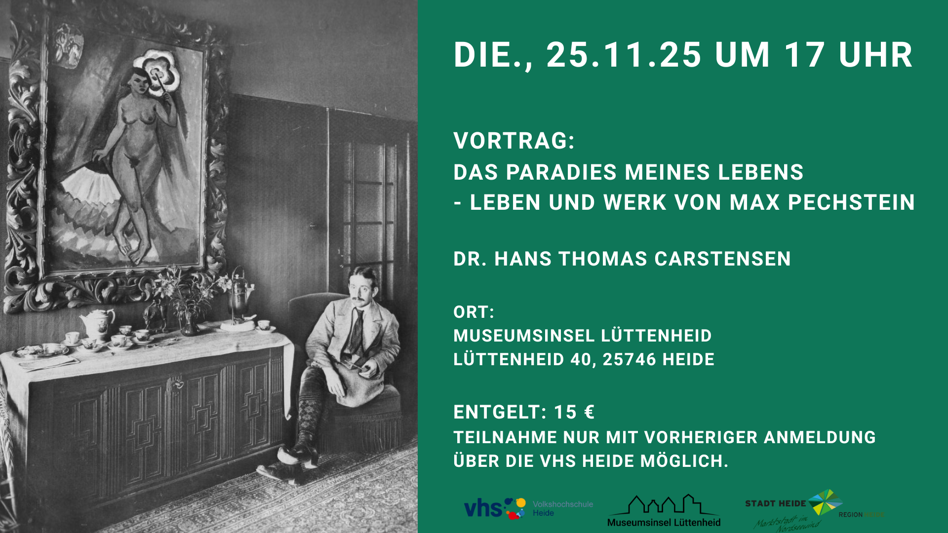 Vortrag: Das Paradies meines Lebens - Leben und Werk von Max Pechstein