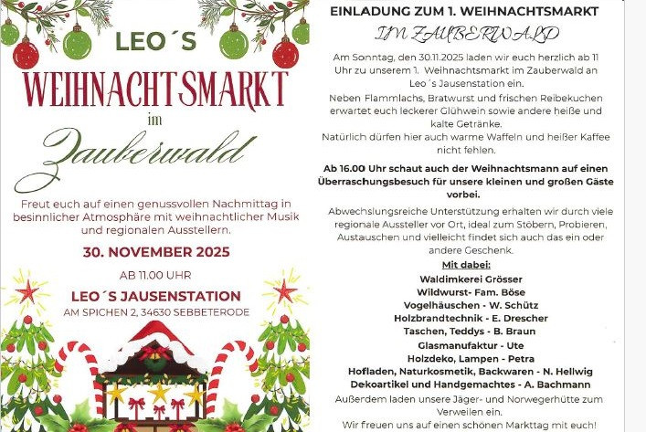 Leo´s Weihnachtsmarkt im Zauberwald