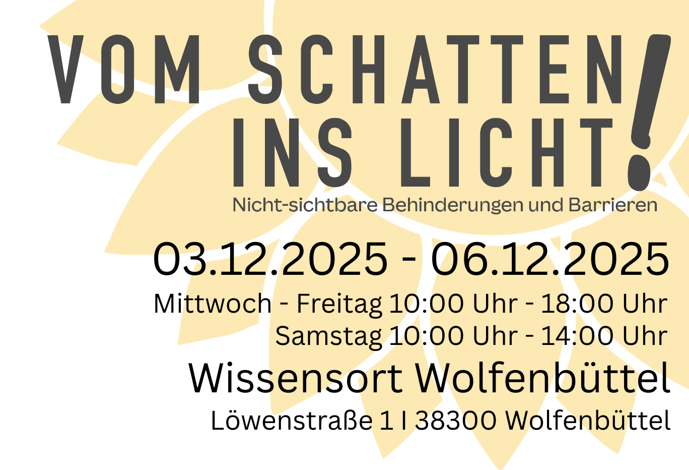 „Vom Schatten ins Licht"  