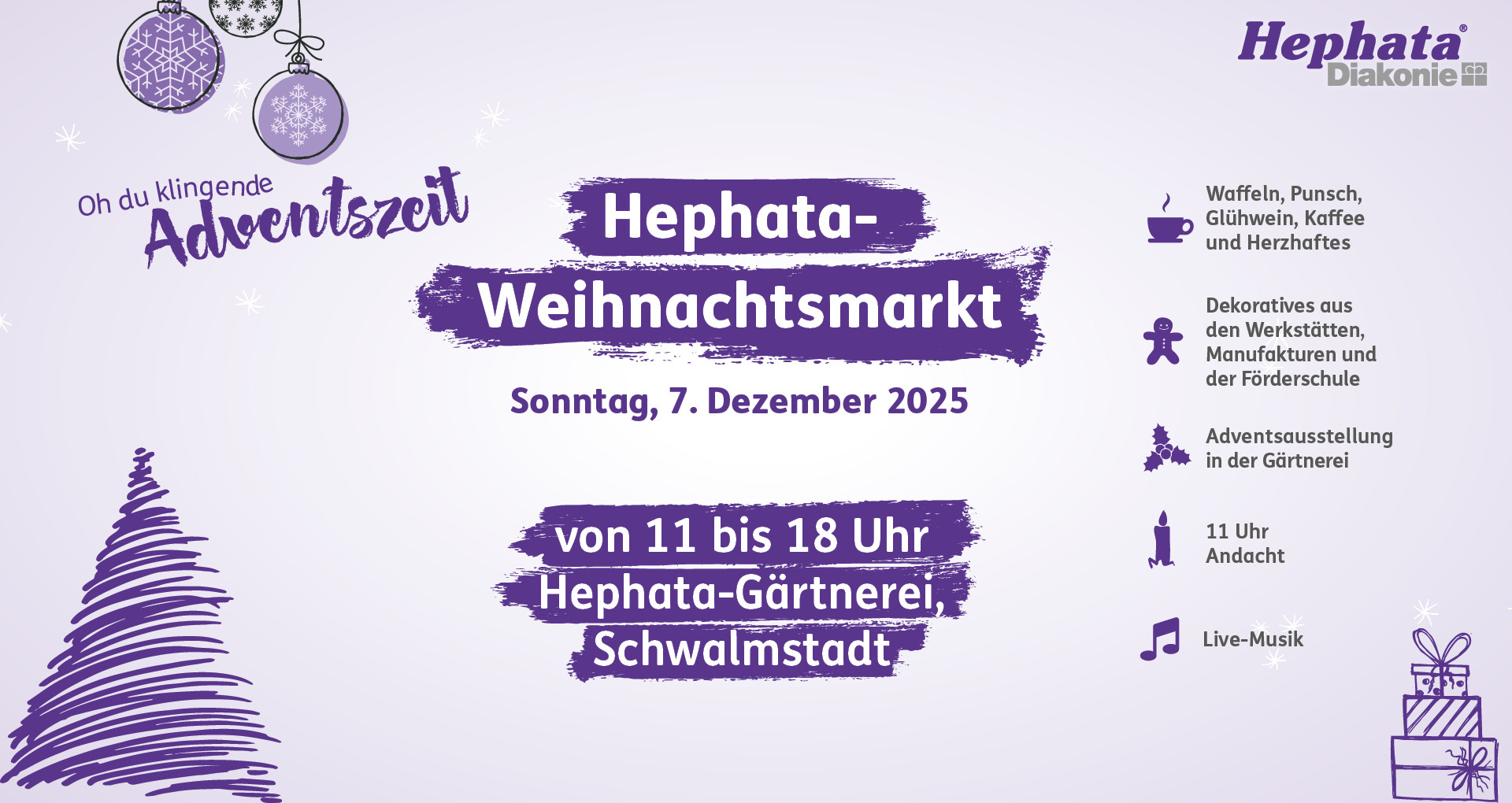 Plakat Weihnachtsmarkt Hephata 2025