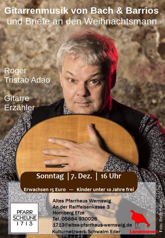 Plakat Gitarrenmusik Bach Barrios ADAO