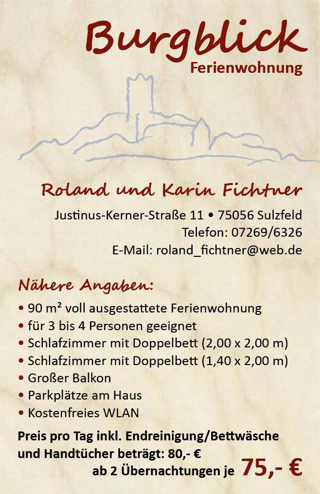 Ferienwohnung "Burgblick", Sulzfeld