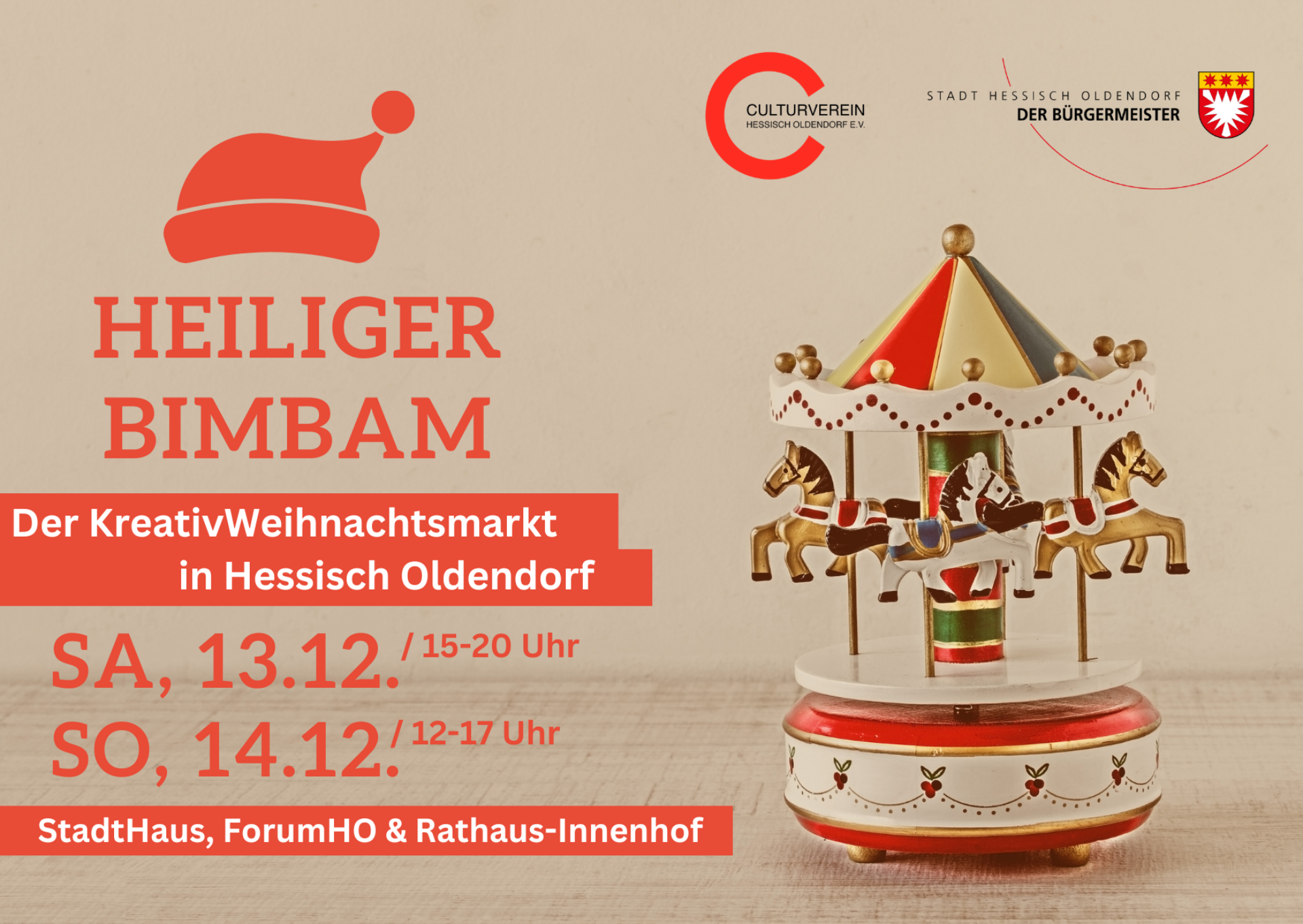 Weihnachtsmarkt Heiliger Bimbam Plakat 2025