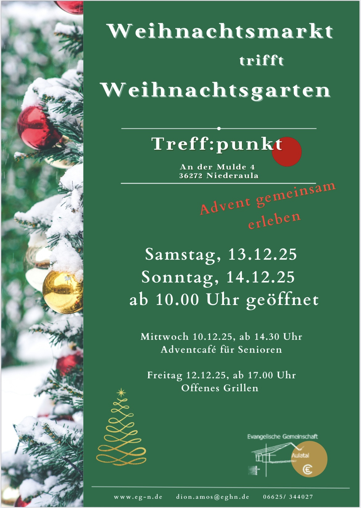 Weihnachtsmarkt tritt Wintergarten