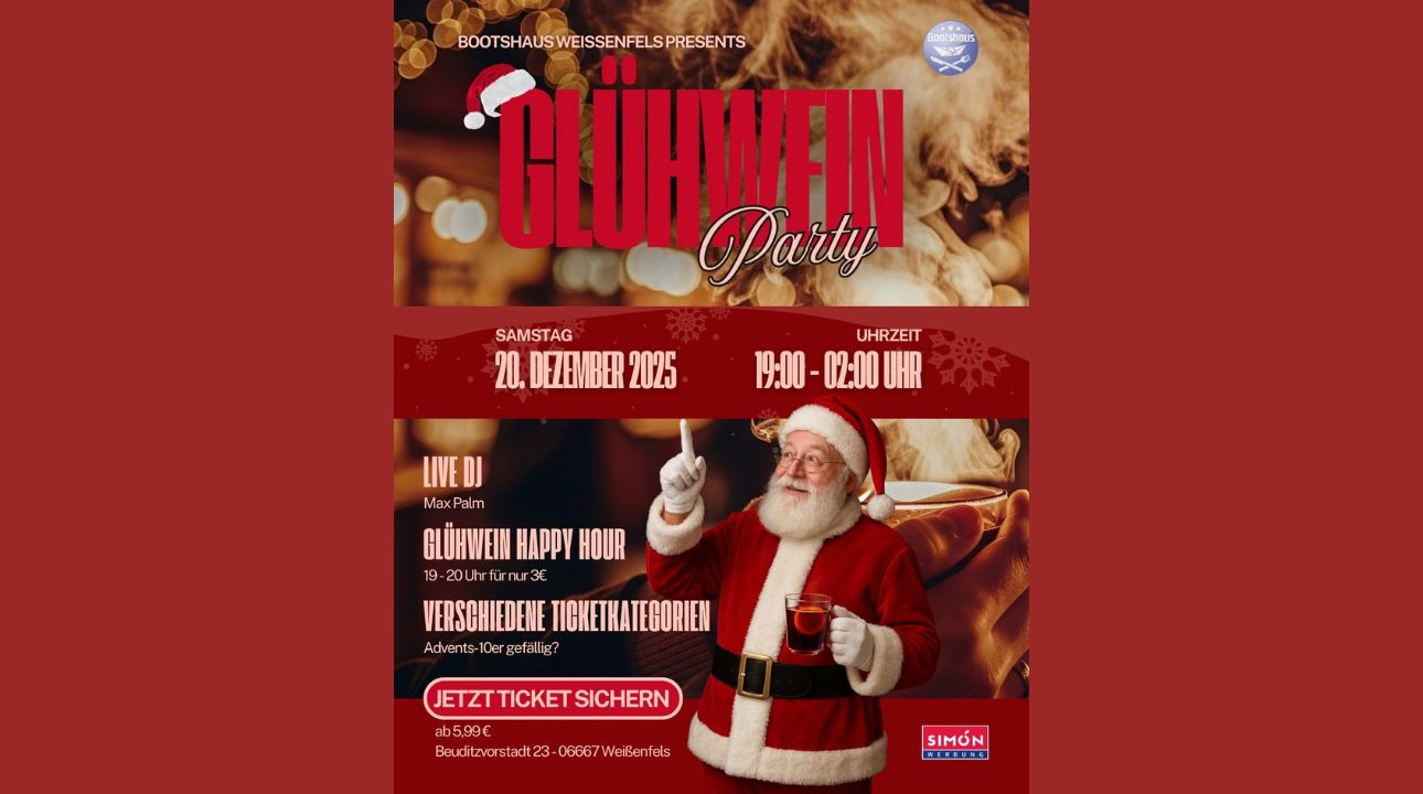 Gl&uuml;hweinparty im Bootshaus Wei&szlig;enfels
