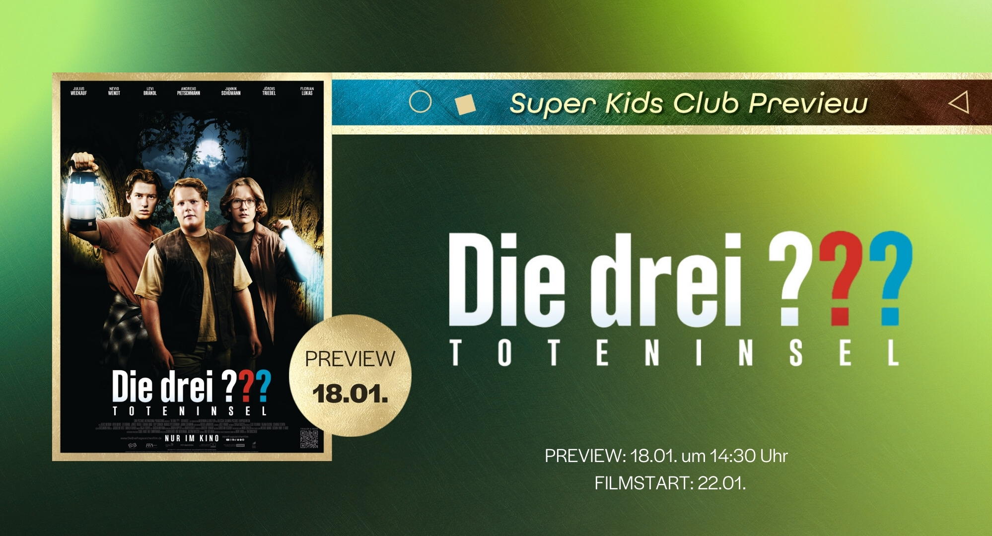 SUPER KIDS CLUB PREVIEW: DIE DREI ??? - TOTENINSEL