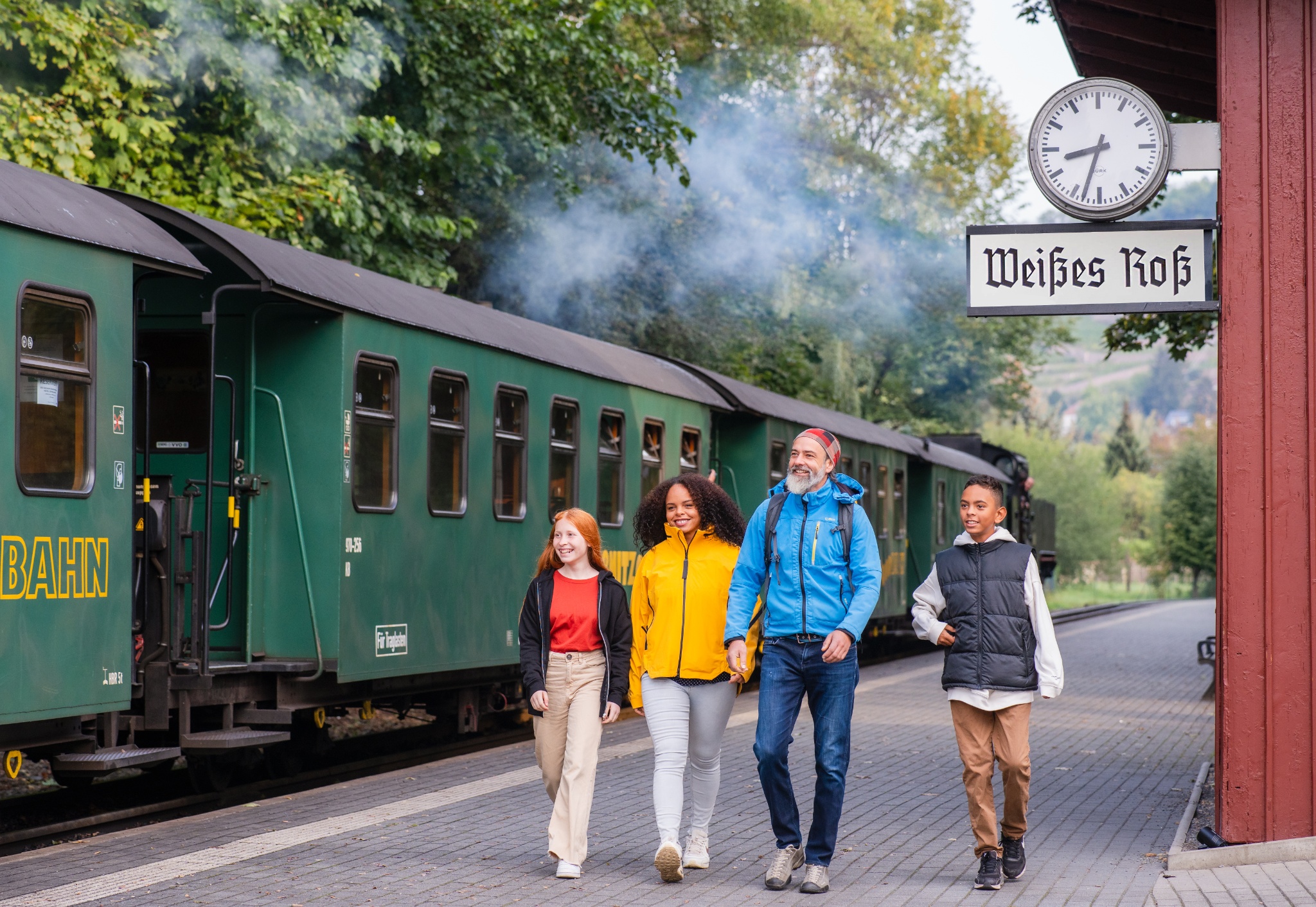 Lößnitzgrundbahn Haltepunkt Weißes Roß – Motiv
