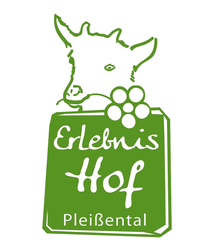 Logo Erlebnishof Pleißental ausgestellt außer inne