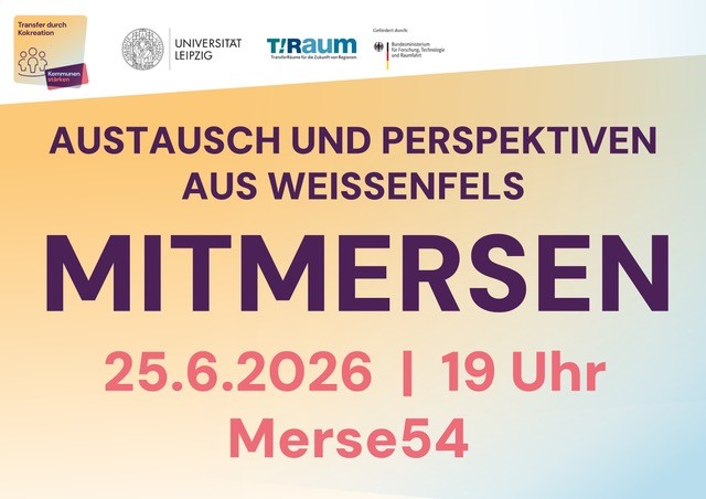 Live-Podcast &raquo;mitmersen&laquo; - Gespr&auml;che aus und f&uuml;r Wei&szlig;enfels