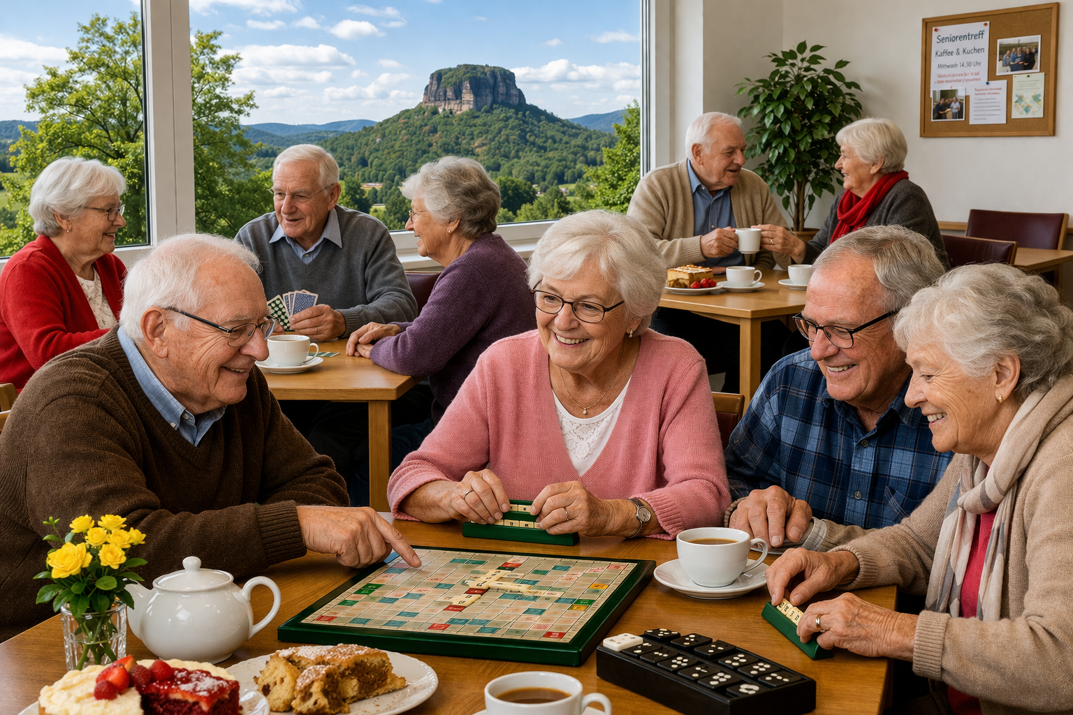 Kaffeeklatsch mit Spiel und Spaß für die Senioren der Gemeinde