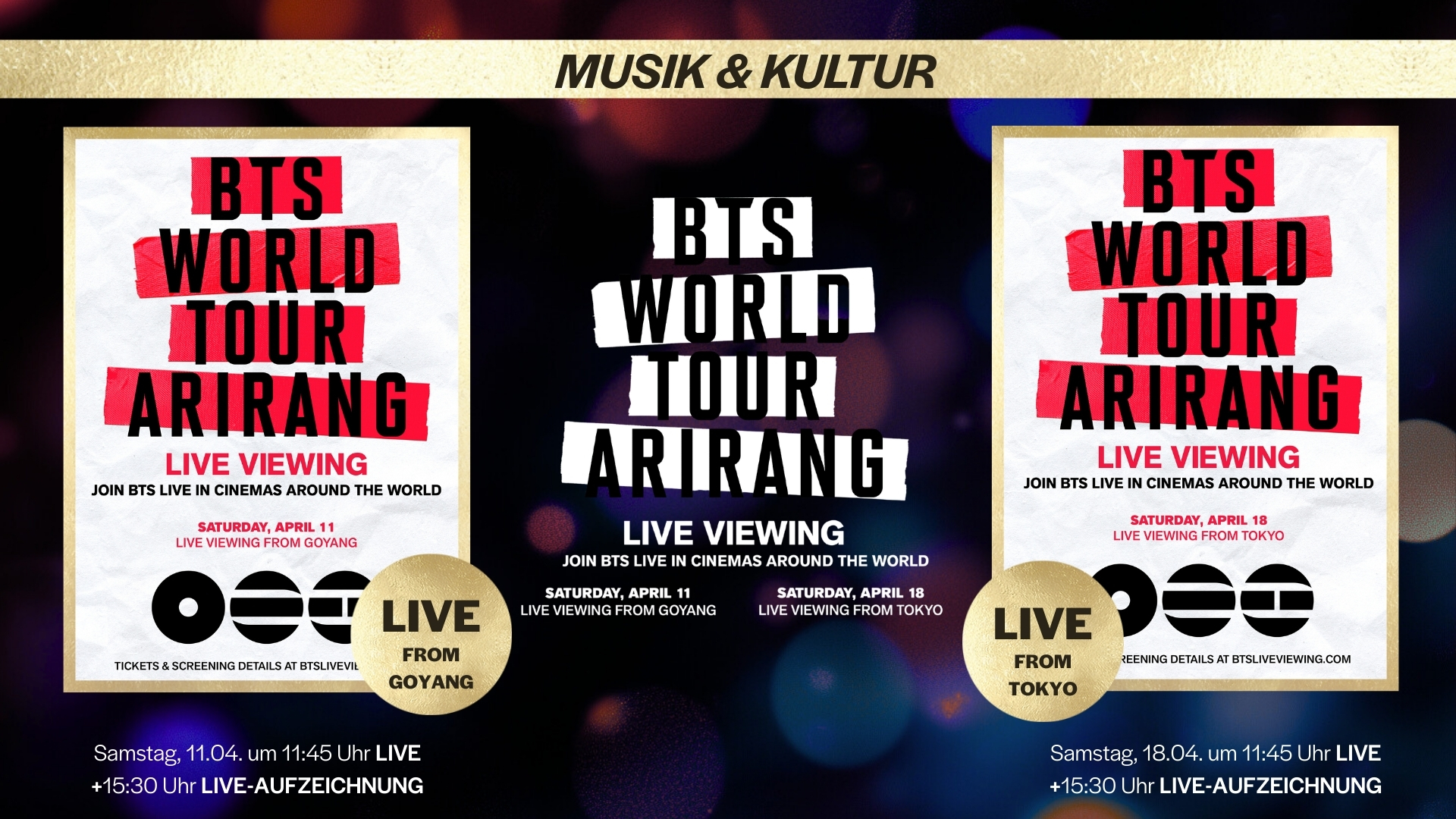 ASTOR MUSIK & KULTUR: BTS WORLD TOUR ARIRANG IN JAPAN (LIVE VIEWING)