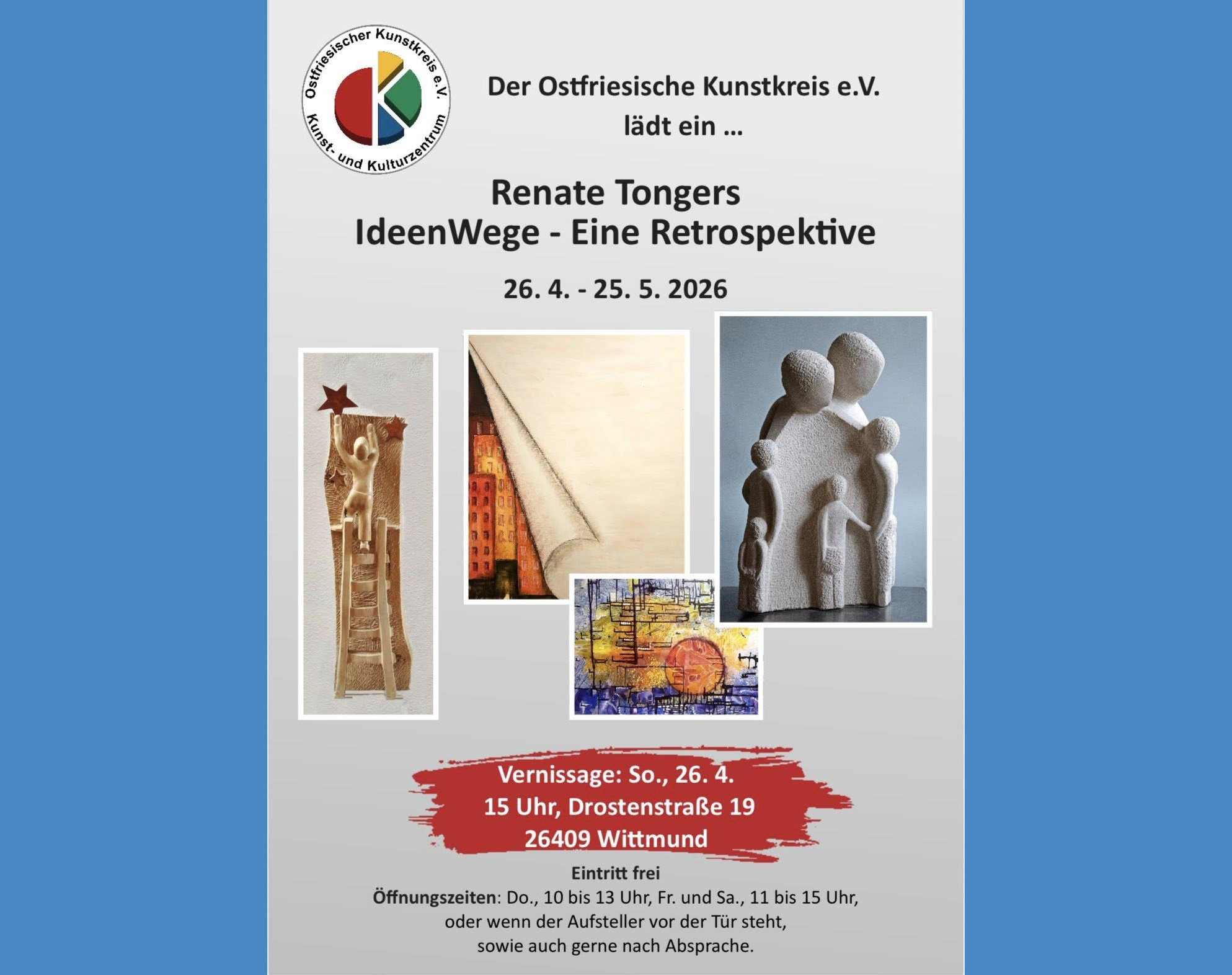 Ausstellung: IdeenWege - eine Retrospektive von Renate Tongers