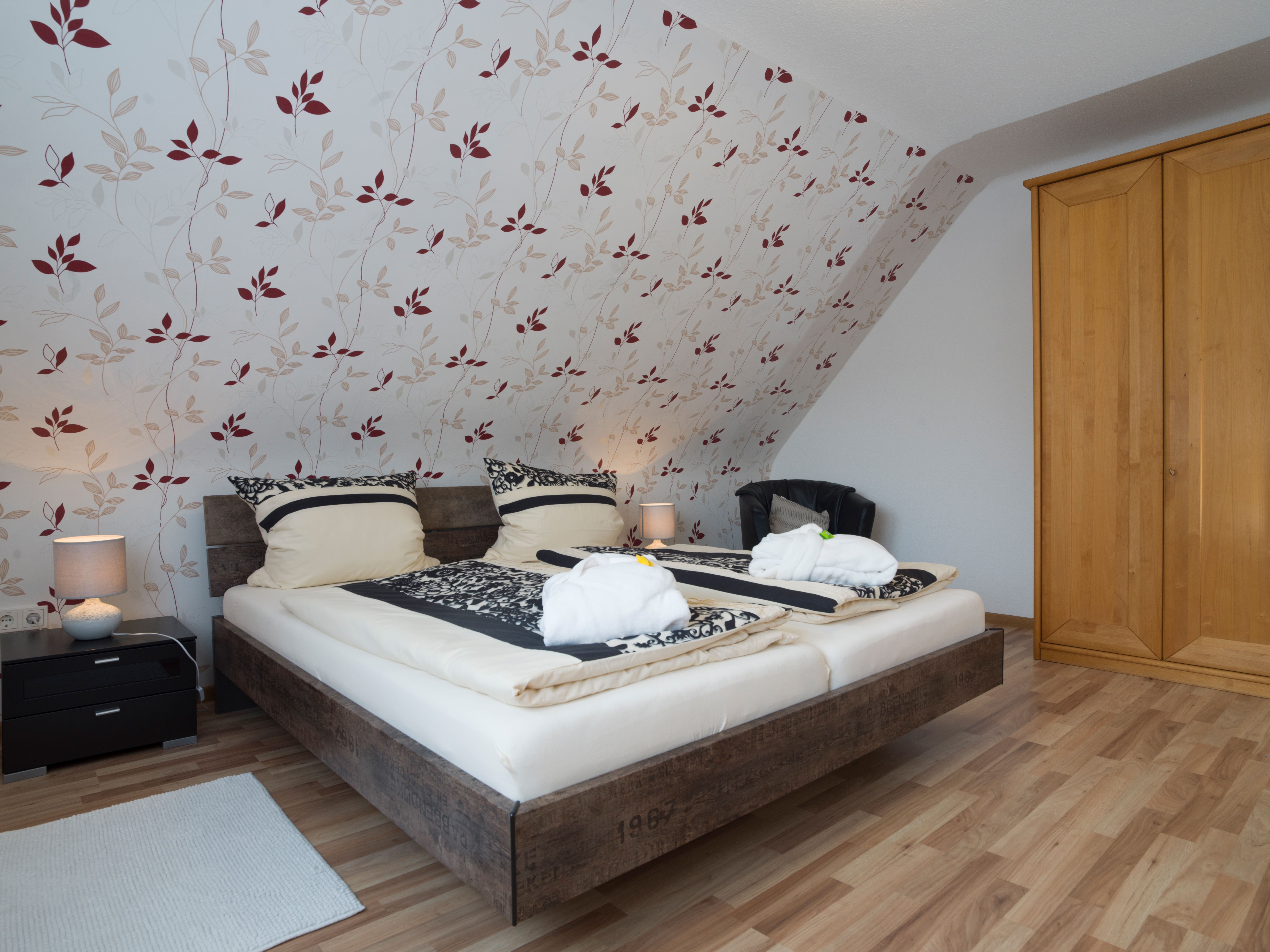 Schlafzimmer in der Ferienwohnung Breiterwaldbnlick