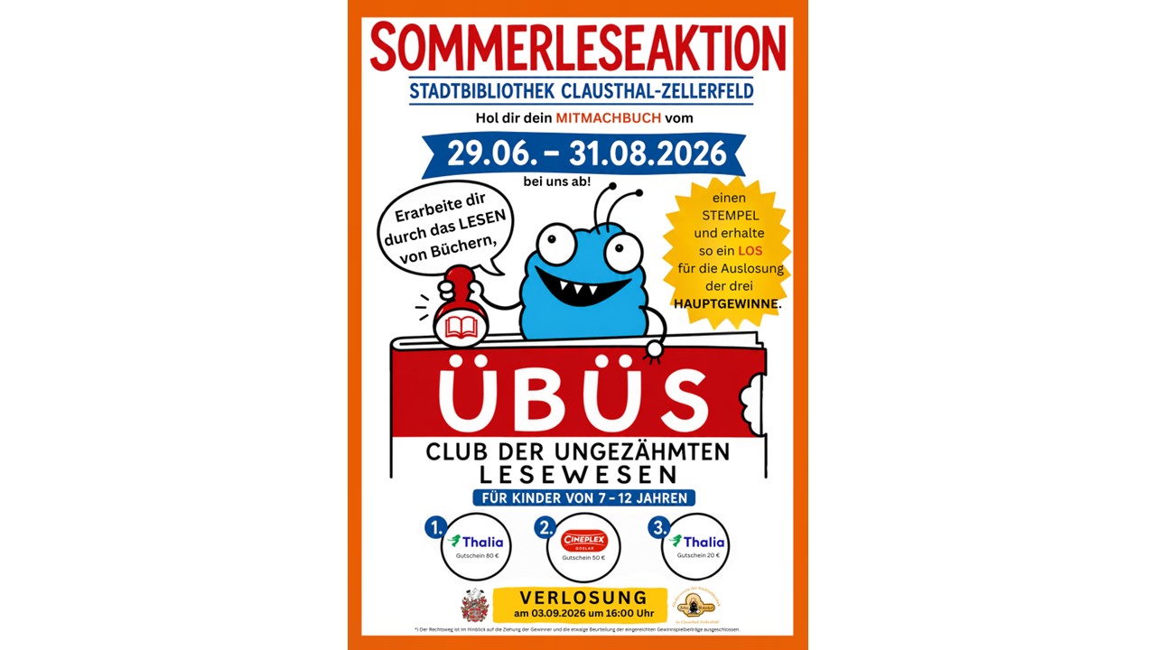 ÜBÜs Sommerleseclub für Kinder von 7-12 Jahren