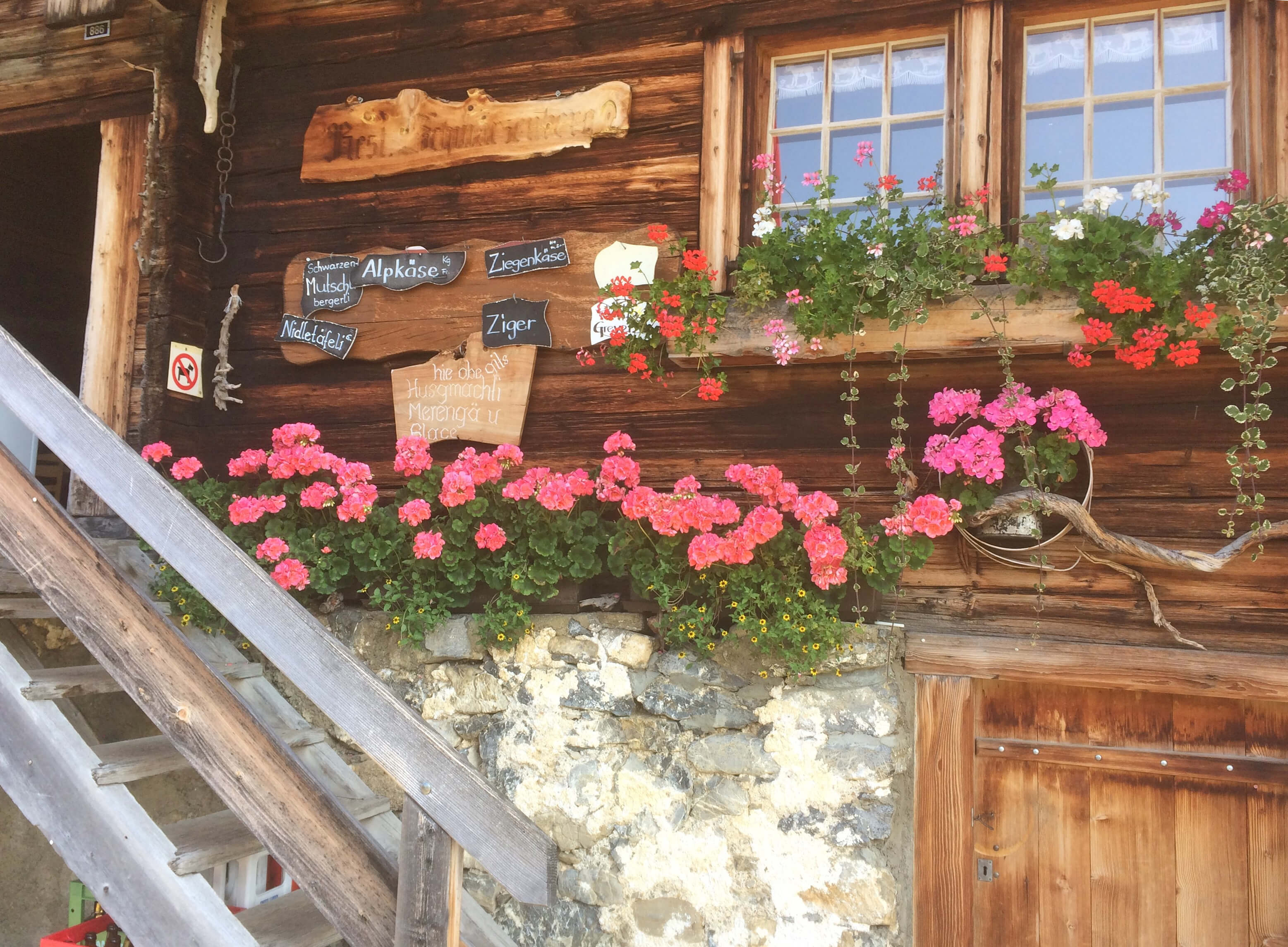 Schwarzenberg mountain restaurant entrance area