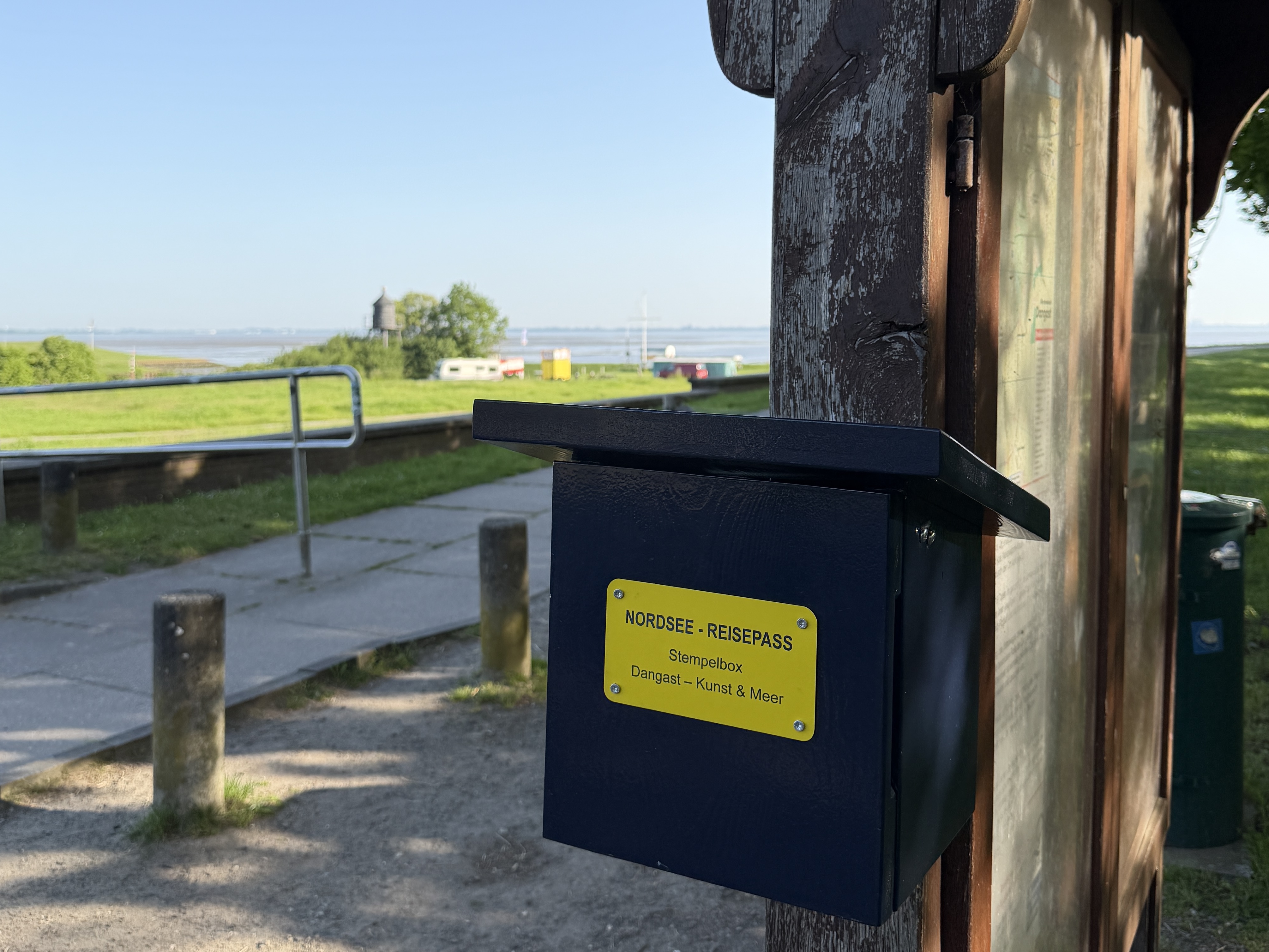 Stempelbox am Dangaster Hafen