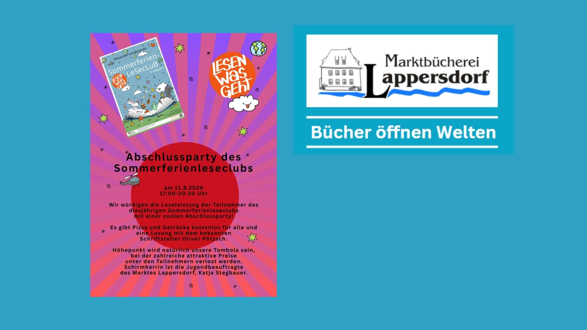 Abschlussparty des Sommerferienleseclubs