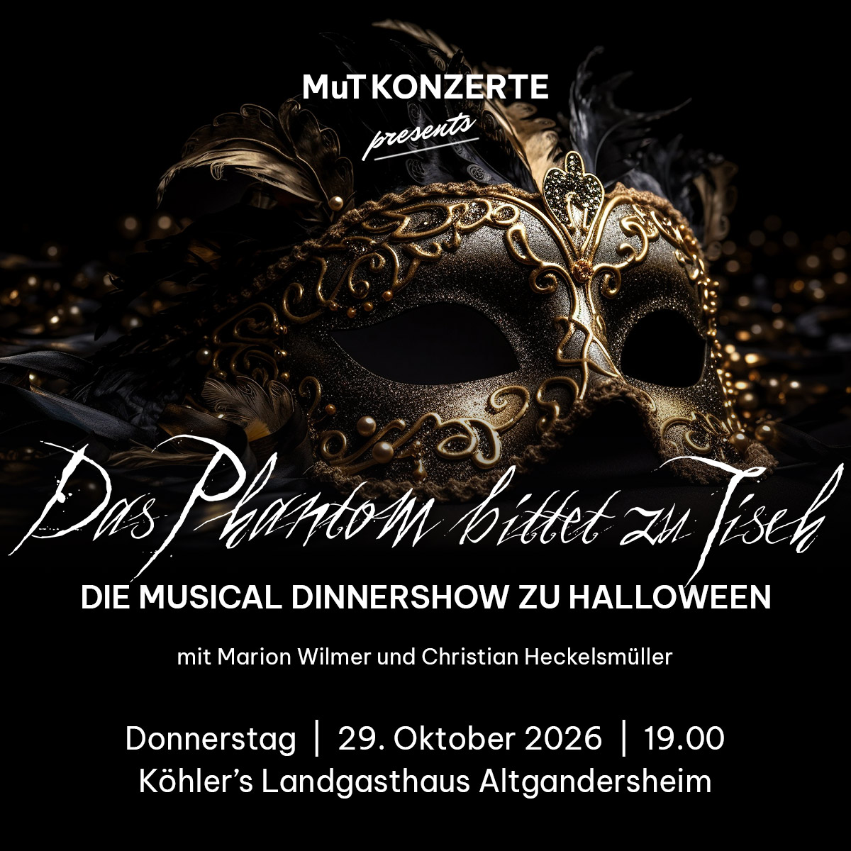 "Das Phantom bittet zu Tisch" - Musical Dinnershow zu Halloweeen