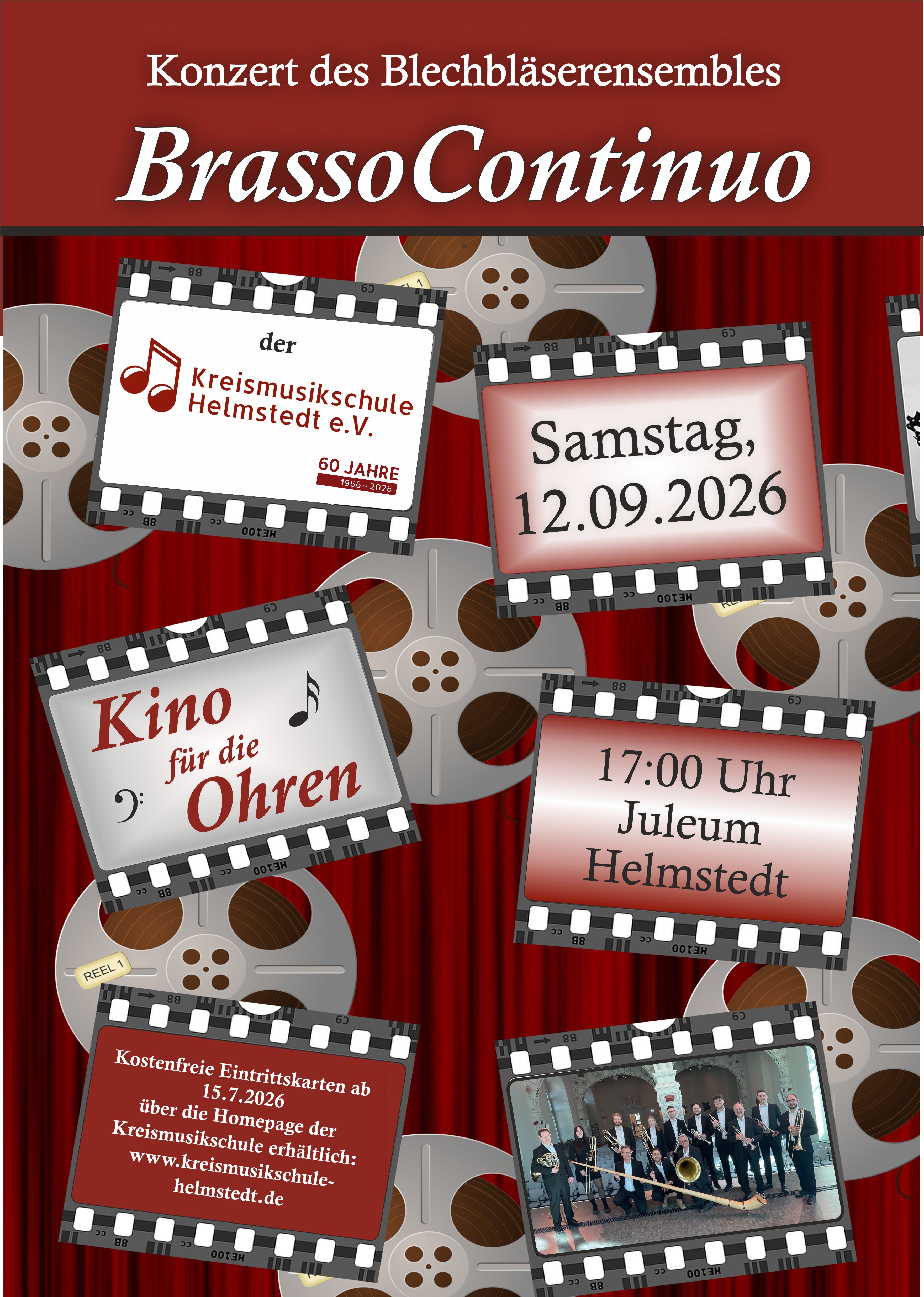Konzert des Blechbläserensembles "BrassoContinuo" der Kreismusikschule Helmstedt