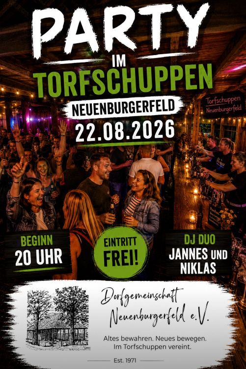 Torfschuppenparty
