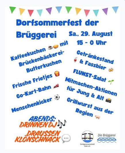 Dorfsommerfest der Brüggerei - wir feiern wieder!