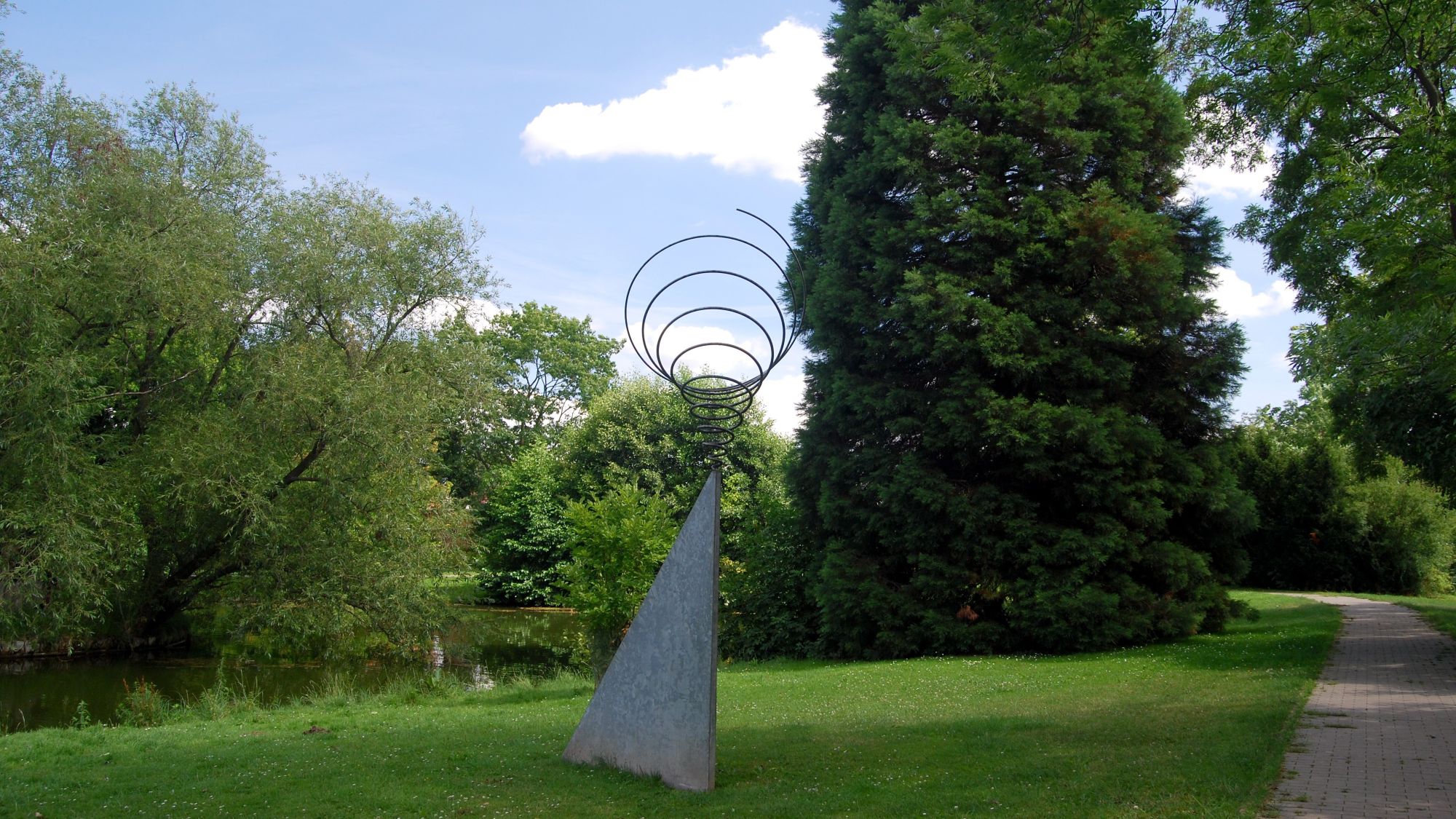 Skulptur Sich in den Raum windender Stab von Martin Willing