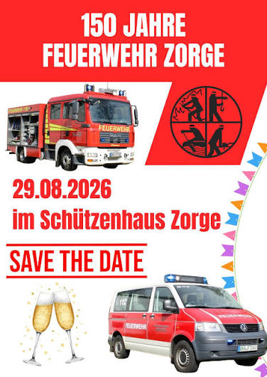 Jubiläum 150 Jahre Feuerwehr / 60 Jahre Jugendfeuerwehr Zorge