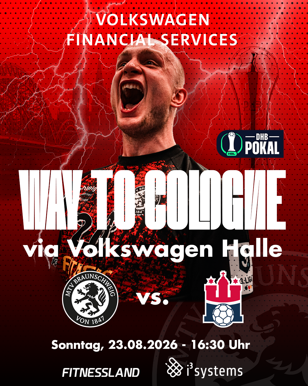 DHB-Pokal: MTV Braunschweig -  Handball Sport Verein Hamburg 