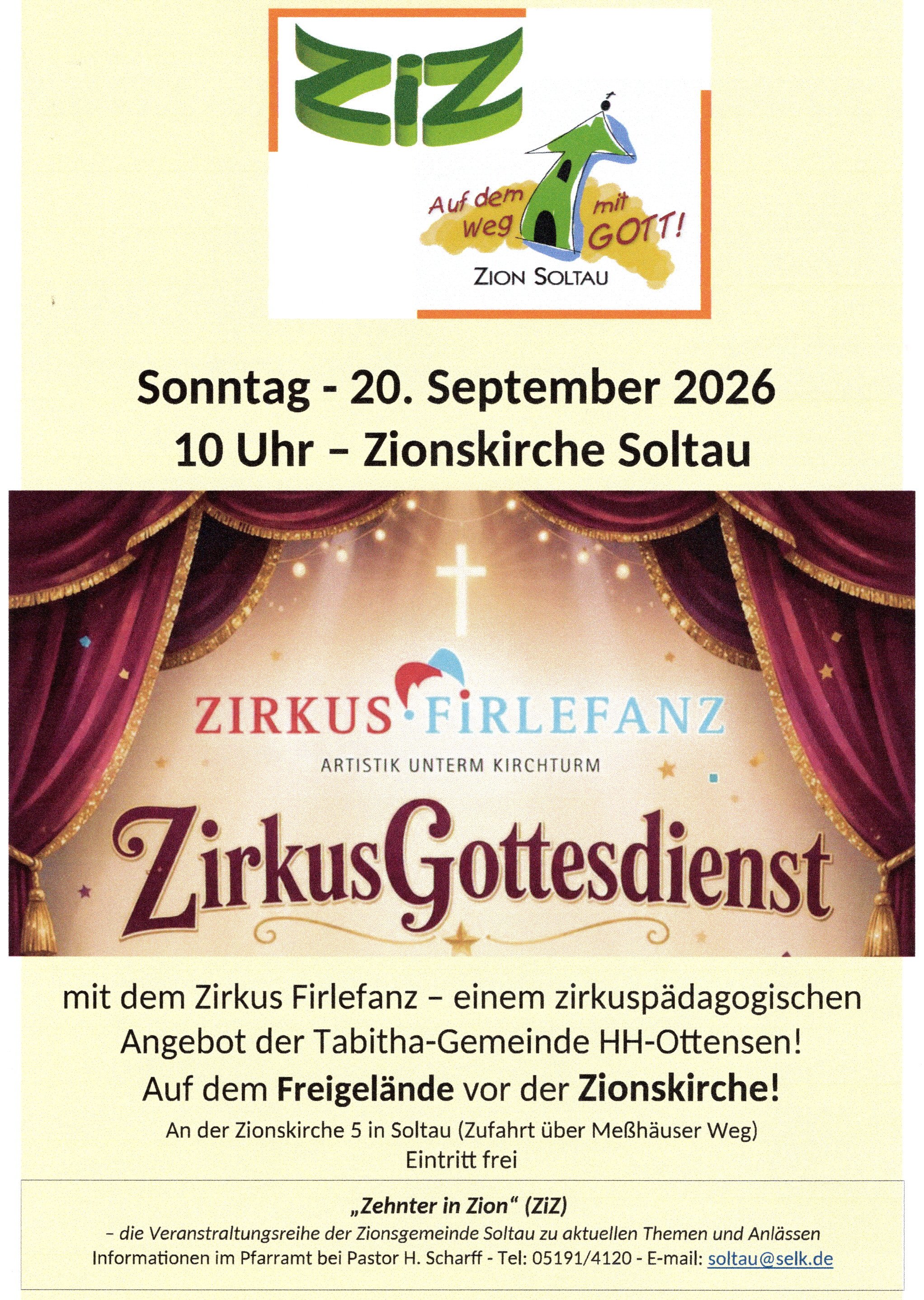 Zehnter in Zion: Zirkus-Gottesdienst