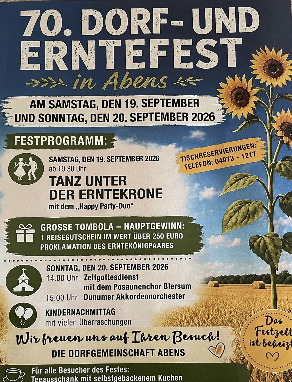 70. Dorf- und Erntefest in Abens